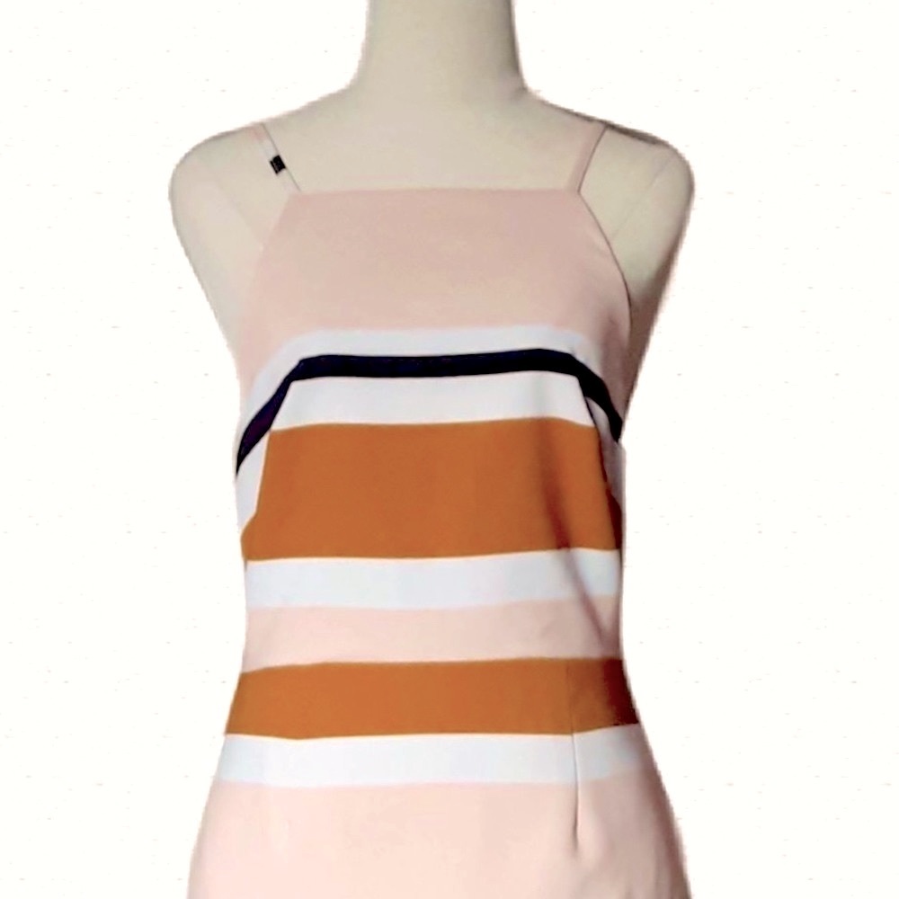 PASDUCHAS Striped Fit and Flared Midi Dress - Picture 6 of 9